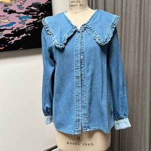 Zara size M women excellent condition denim shirt